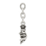 Frog CZs Interchangeable Charm Pendant in Real 316 Stainless Steel