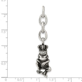 Frog CZs Interchangeable Charm Pendant in Real 316 Stainless Steel