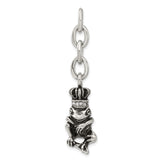 Frog CZs Interchangeable Charm Pendant in Real 316 Stainless Steel