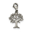 Polished Tree Of Life Clip-On Charm Pendant in Real 316 Stainless Steel