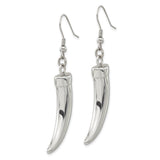 Stainless Steel Dangle Earrings with Claw Pendants, Tribal Gothic Punk Style