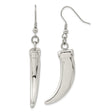 Stainless Steel Dangle Earrings with Claw Pendants, Tribal Gothic Punk Style