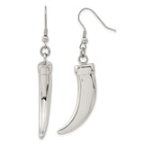 Stainless Steel Dangle Earrings with Claw Pendants, Tribal Gothic Punk Style