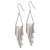 316 Stainless Steel Dangle Earrings with Geometric Vertical Bars, Minimalist Modern Design