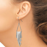 316 Stainless Steel Dangle Earrings with Geometric Vertical Bars, Minimalist Modern Design