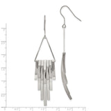 316 Stainless Steel Dangle Earrings with Geometric Vertical Bars, Minimalist Modern Design