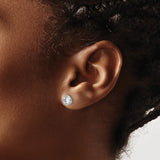 Stainless Steel Stud Earrings with 5mm Bezel Set Cubic Zirconia, Hypoallergenic Minimalist Design