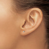 Stainless Steel Stud Earrings with Cubic Zirconia, Six Prong Setting, Hypoallergenic Design