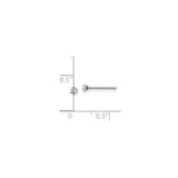 Stainless Steel Stud Earrings with Cubic Zirconia, Six Prong Setting, Hypoallergenic Design