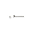 Stainless Steel Stud Earrings with Cubic Zirconia, Six Prong Setting, Hypoallergenic Design