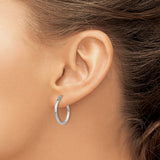 Stainless Steel Hoop Earrings, Polished Silver Tone, Classic Minimalist Unisex Design