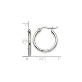Stainless Steel Hoop Earrings, Polished Silver Tone, Classic Minimalist Unisex Design