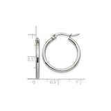 Stainless Steel Hoop Earrings with Latch Back Closure, Polished Finish, Unisex Design
