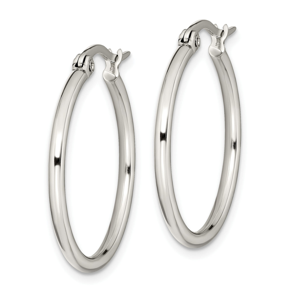 316 Stainless Steel Hoop Earrings, Polished Minimalist Unisex Design, Hypoallergenic and Durable