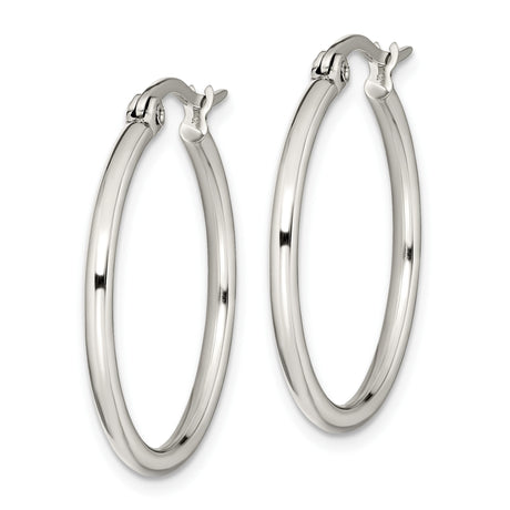 316 Stainless Steel Hoop Earrings, Polished Minimalist Unisex Design, Hypoallergenic and Durable