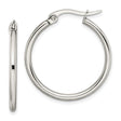 316 Stainless Steel Hoop Earrings, Polished Minimalist Unisex Design, Hypoallergenic and Durable