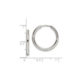 Stainless Steel Hoop Earrings, Classic Round Polished Huggie Style, Unisex Minimalist Design