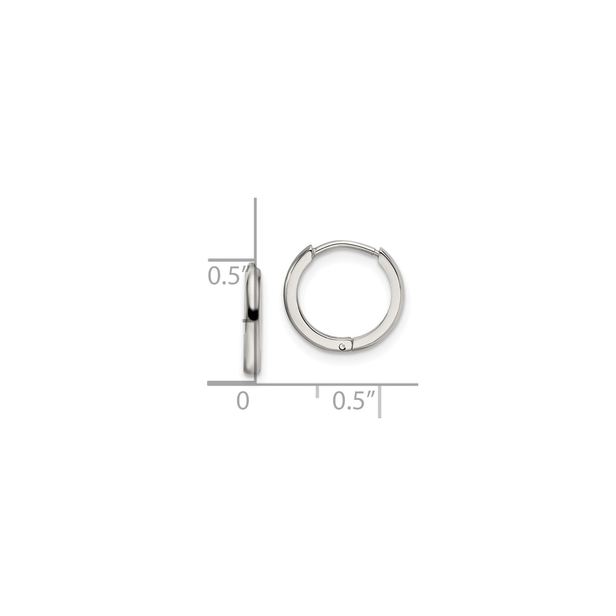 Stainless Steel Hoop Earrings, Classic Round Hinged Minimalist Unisex Design