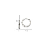 Stainless Steel Hoop Earrings, Classic Round Hinged Minimalist Unisex Design