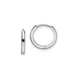 Stainless Steel Hoop Earrings, Classic Round Hinged Minimalist Unisex Design