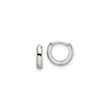 Stainless Steel Hoop Earrings, Polished Minimalist Design, Lightweight Hypoallergenic Style