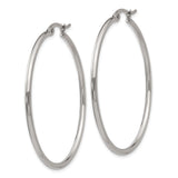 Stainless Steel Hoop Earrings, Polished Minimalist Style, Hypoallergenic for Women