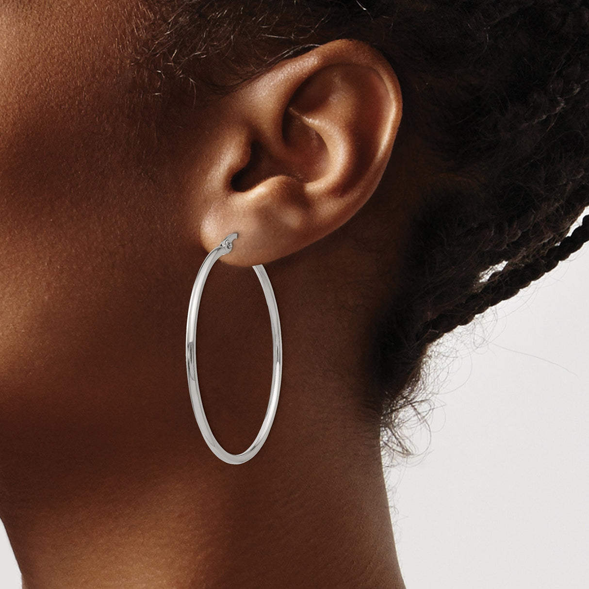 Stainless Steel Hoop Earrings, Polished Minimalist Style, Hypoallergenic for Women