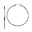 Stainless Steel Hoop Earrings, Polished Minimalist Style, Hypoallergenic for Women