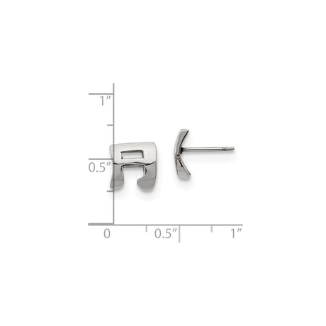 Stainless Steel Stud Earrings, Hebrew Chai Symbol Unisex Judaica Jewelry