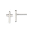 Stainless Steel Cross Stud Earrings, Polished Minimalist Design