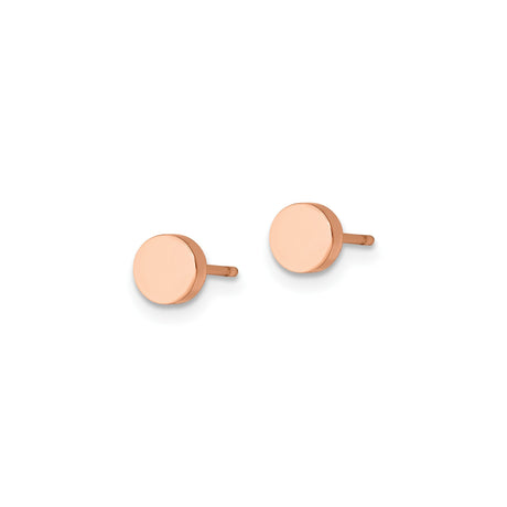 316 Stainless Steel Disc Earrings, Minimalist Polished Round Studs, Unisex Hypoallergenic Design