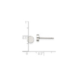 Stainless Steel Stud Earrings with Flat Round Polished Disc Design, Unisex and Hypoallergenic