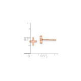 316 Stainless Steel Cross Stud Earrings, Rose Gold Tone, Minimalist Religious Jewelry for Women