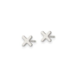 Stainless Steel Cross Stud Earrings, Minimalist Religious Design for Men and Women