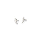 Stainless Steel Lightning Bolt Stud Earring, Minimalist Power Symbol, Unisex Punk Style