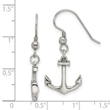 Stainless Steel Anchor Dangle Earrings, Nautical Coastal Theme for Women