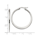 Stainless Steel Hoop Earrings, Classic Round Design with Latch Back Closure, Lightweight Minimalist Style