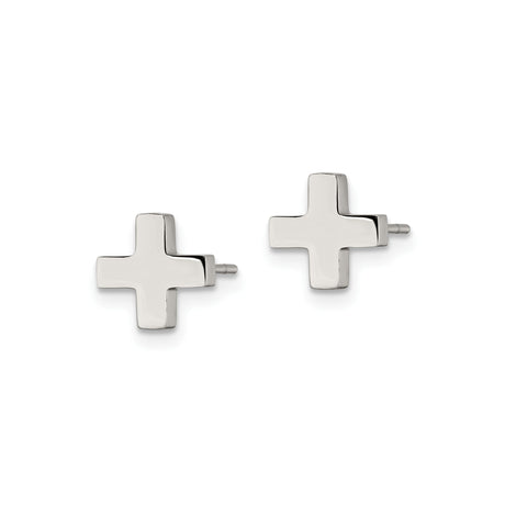 316 Stainless Steel Cross Stud Earrings, Minimalist Christian Jewelry for Men and Women