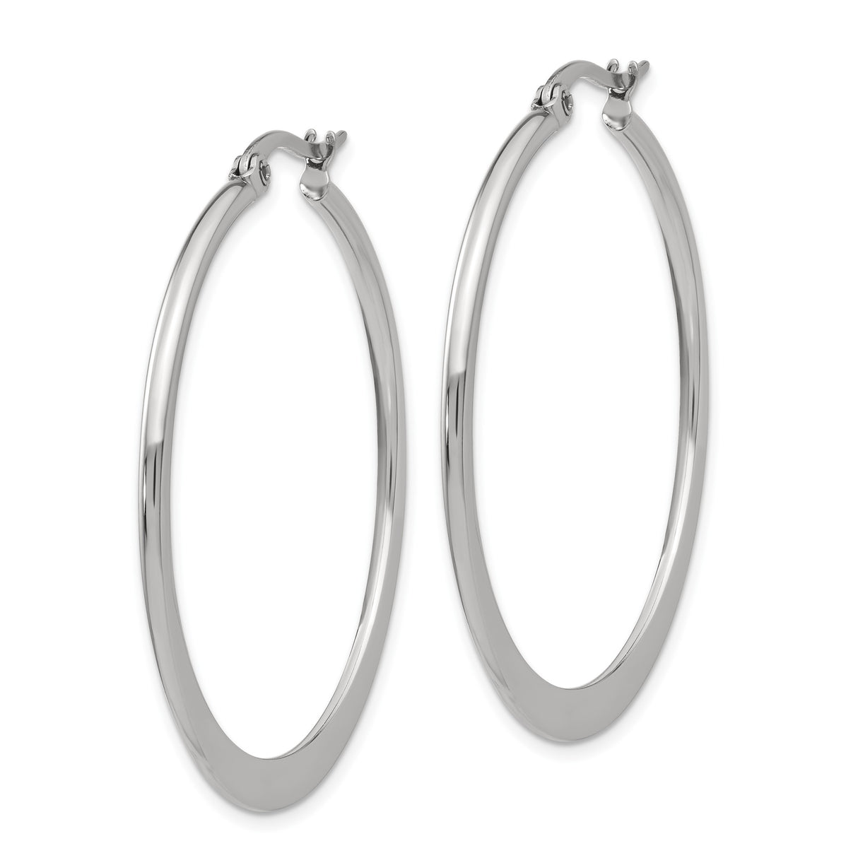 Stainless Steel Hoop Earrings, Sleek Polished Minimalist Design, Hypoallergenic Fashion Jewelry