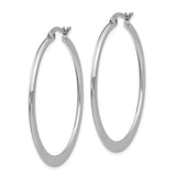 Stainless Steel Hoop Earrings, Sleek Polished Minimalist Design, Hypoallergenic Fashion Jewelry