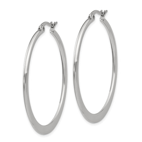 Stainless Steel Hoop Earrings, Sleek Polished Minimalist Design, Hypoallergenic Fashion Jewelry