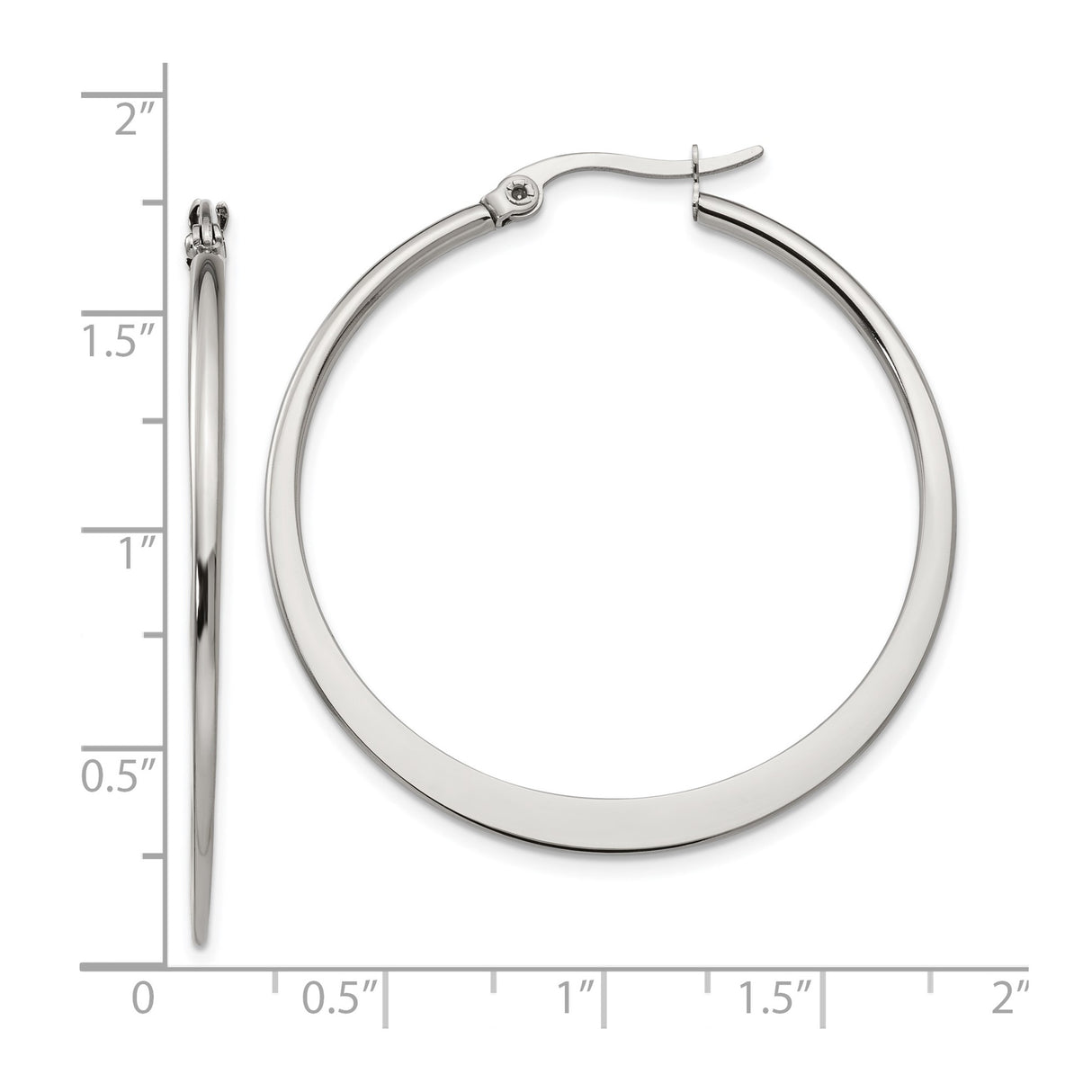 Stainless Steel Hoop Earrings, Sleek Polished Minimalist Design, Hypoallergenic Fashion Jewelry