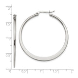 Stainless Steel Hoop Earrings, Sleek Polished Minimalist Design, Hypoallergenic Fashion Jewelry