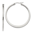 Stainless Steel Hoop Earrings, Sleek Polished Minimalist Design, Hypoallergenic Fashion Jewelry