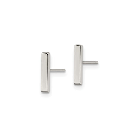 316 Stainless Steel Bar Stud Earrings, Matte or Polished Geometric Design for Women and Men