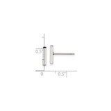 316 Stainless Steel Bar Stud Earrings, Matte or Polished Geometric Design for Women and Men