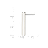 316 Stainless Steel Bar Stud Earrings, Vertical Polished Geometric Design for Women