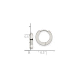 Stainless Steel Hoop Earrings with Hinged Closure, Polished Minimalist Huggie Style