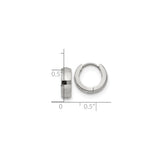 Stainless Steel Hoop Earrings, Polished Minimalist Hinged Design for Men and Unisex Wear