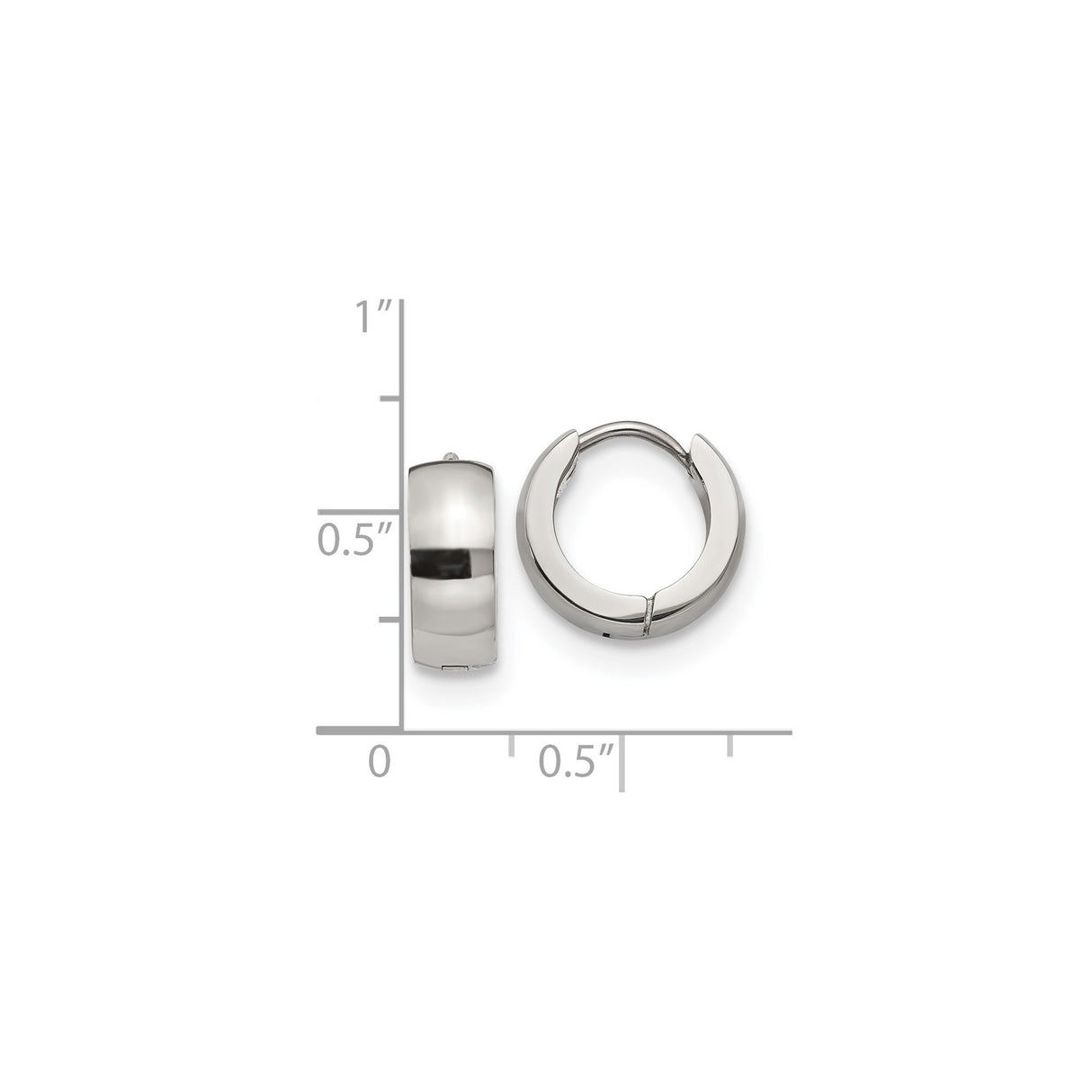 316 Stainless Steel Hoop Earrings, Hinged Clasp Minimalist Unisex Jewelry